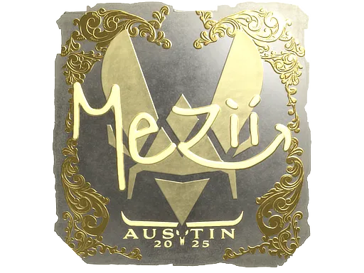 Sticker | mezii (Gold) | Austin 2025 ``