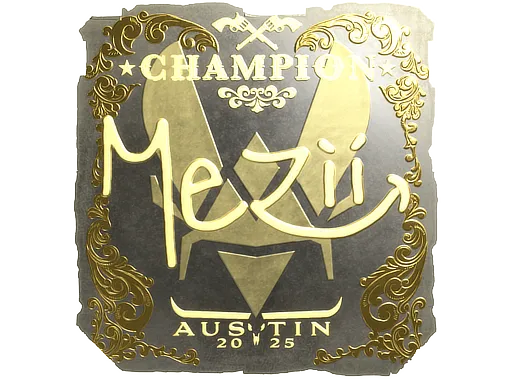 Sticker | mezii (Gold, Champion) | Austin 2025 ``