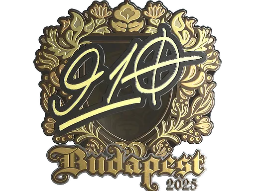 Sticker | 910 (Gold) | Budapest 2025 - $ 10.59