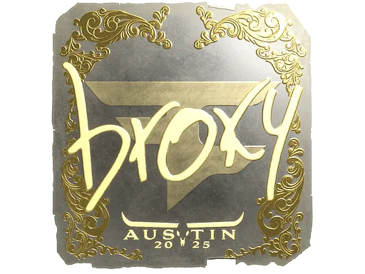 Sticker | broky (Gold) | Austin 2025 - $ 5.12