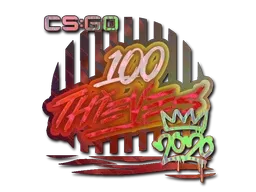 Sticker | 100 Thieves (Holo) | 2020 RMR - $ 0.07