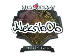 Sticker | Aleksib (Foil) | Berlin 2019 - $ 0.50