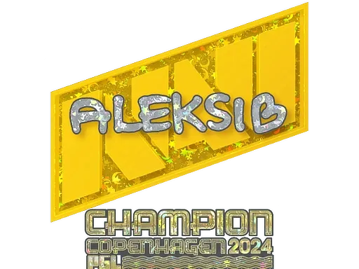 Sticker | Aleksib (Glitter, Champion) | Copenhagen 2024 - $ 0.03