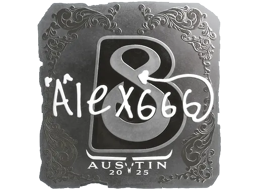 Sticker | alex666 (Foil) | Austin 2025 - $ 0.13
