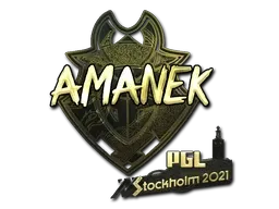 Sticker | AMANEK (Gold) | Stockholm 2021 - $ 3.98