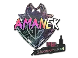 Sticker | AMANEK (Holo) | Stockholm 2021 - $ 0.50