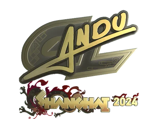 Sticker | aNdu (Gold) | Shanghai 2024 - $ 8.73