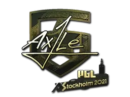 Sticker | Ax1Le (Gold) | Stockholm 2021 - $ 10.62