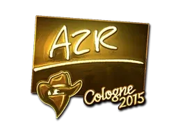 Sticker | AZR (Gold) | Cologne 2015 - $ 18.02