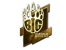 Sticker | BIG (Gold) | Boston 2018 ``