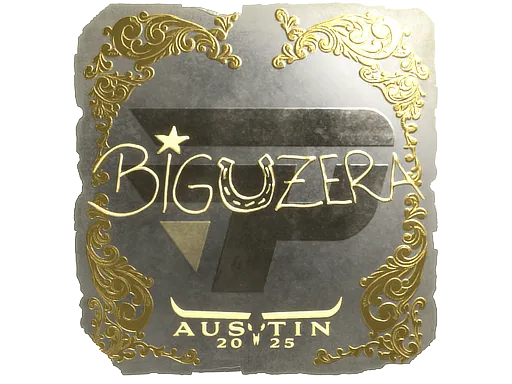 Sticker | biguzera (Gold) | Austin 2025 - $ 1.61