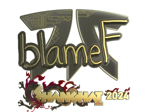 Sticker | blameF (Gold) | Shanghai 2024 - $ 3.80