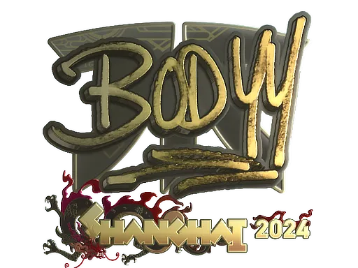 Sticker | bodyy (Gold) | Shanghai 2024 - $ 3.35