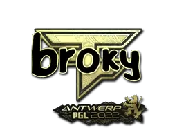 Sticker | broky (Gold) | Antwerp 2022 - $ 9.79