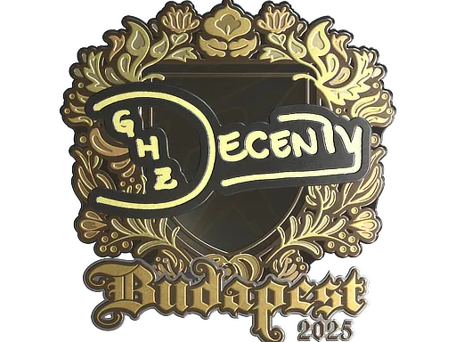 Sticker | decenty (Gold) | Budapest 2025 - $ 4.44