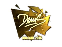 Sticker | denis (Gold) | Cologne 2016 - $ 77.82