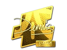 Sticker | dennis (Gold) | Atlanta 2017 - $ 103.96