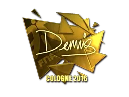 Sticker | dennis (Gold) | Cologne 2016 - $ 47.52