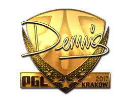 Sticker | dennis (Gold) | Krakow 2017 - $ 1145.45