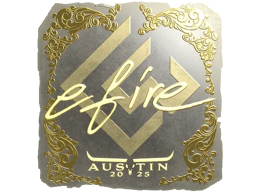 Sticker | efire (Gold) | Austin 2025 - $ 2.75