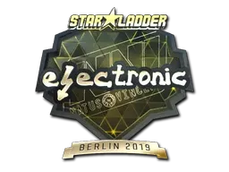 Sticker | electronic (Gold) | Berlin 2019 - $ 17.64