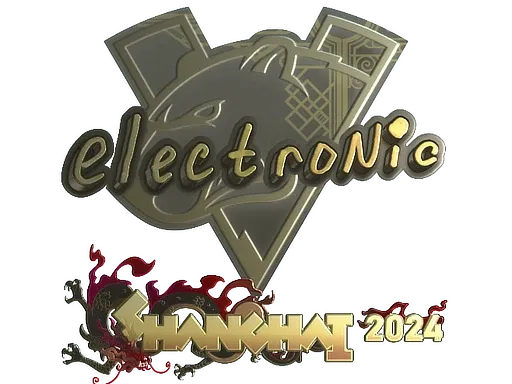 Sticker | electronic (Gold) | Shanghai 2024 - $ 11.48