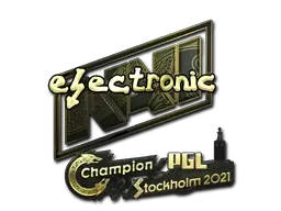 Sticker | electroNic (Gold) | Stockholm 2021 - $ 3.79