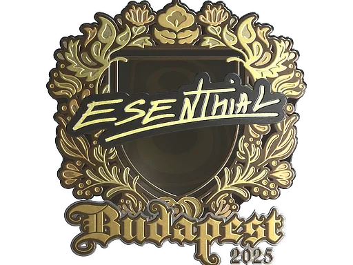 Sticker | esenthial (Gold) | Budapest 2025 - $ 12.46