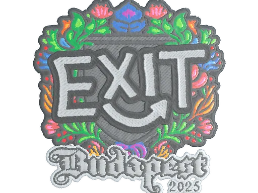 Sticker | exit (Embroidered) | Budapest 2025 - $ 0.07