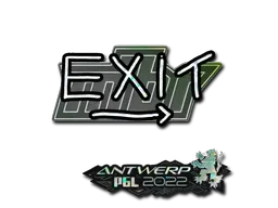 Sticker | exit (Glitter) | Antwerp 2022 - $ 0.06