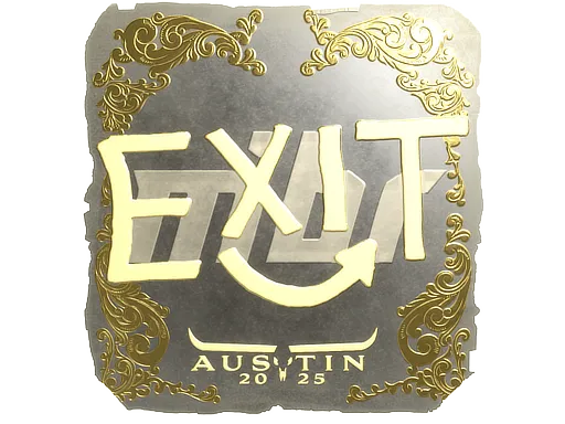 Sticker | exit (Gold) | Austin 2025 - $ 2.89