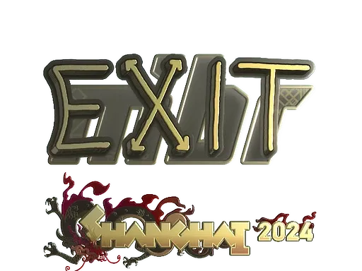 Sticker | exit (Gold) | Shanghai 2024 - $ 2.97