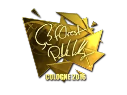 Sticker | f0rest (Gold) | Cologne 2016 - $ 44.18