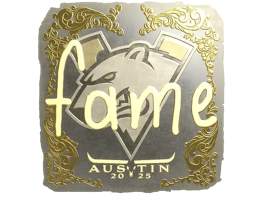Sticker | fame (Gold) | Austin 2025 - $ 1.76