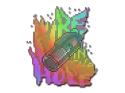 Sticker | Fire in the Hole (Holo) - $ 2.06