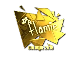 Sticker | flamie (Gold) | Cologne 2016 - $ 47.05