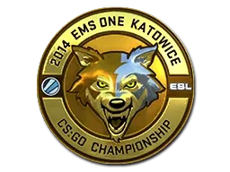 Sticker | Gold ESL Wolf (Foil) | Katowice 2014 ``