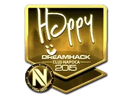 Sticker | Happy (Gold) | Cluj-Napoca 2015 - $ 26.96