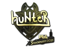 Sticker | huNter- (Gold) | Stockholm 2021 - $ 10.17