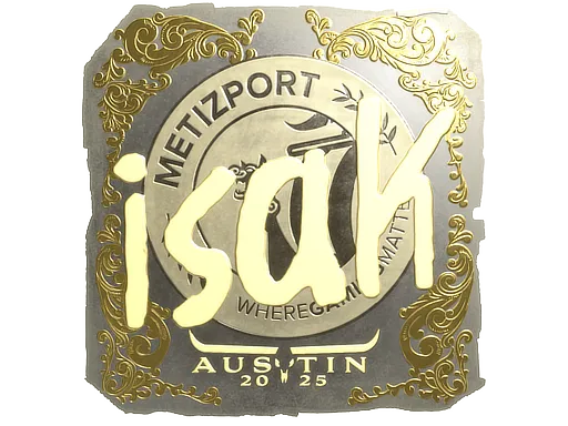 Sticker | isak (Gold) | Austin 2025 - $ 3.40