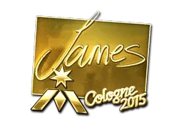 Sticker | James (Gold) | Cologne 2015 - $ 31.70