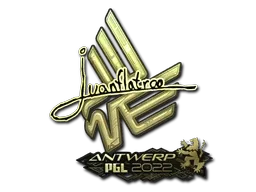 Sticker | juanflatroo (Gold) | Antwerp 2022 - $ 1.87