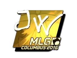Sticker | JW (Gold) | MLG Columbus 2016 - $ 25.64