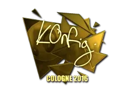 Sticker | k0nfig (Gold) | Cologne 2016 - $ 75.80