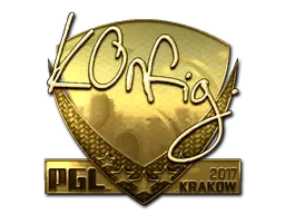 Sticker | k0nfig (Gold) | Krakow 2017 - $ 853.58