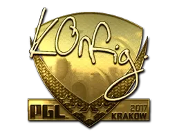 Sticker | k0nfig (Gold) | Krakow 2017 - $ 328.23