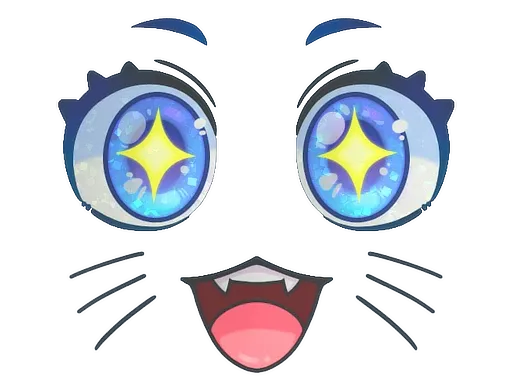 Sticker | Kawaii Eyes (Glitter) - $ 2.04