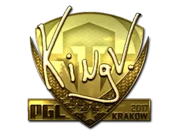Sticker | kNgV- (Gold) | Krakow 2017 - $ 547.22
