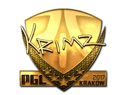 Sticker | KRIMZ (Gold) | Krakow 2017 - $ 425.79