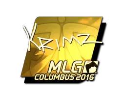 Sticker | KRIMZ (Gold) | MLG Columbus 2016 - $ 28.65